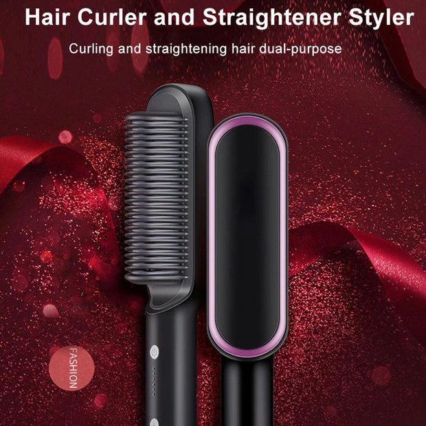 Hair Electric Straightener & Curl Comb