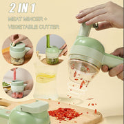 4 In 1 Handheld Electric Vegetable Cutter Set Durable